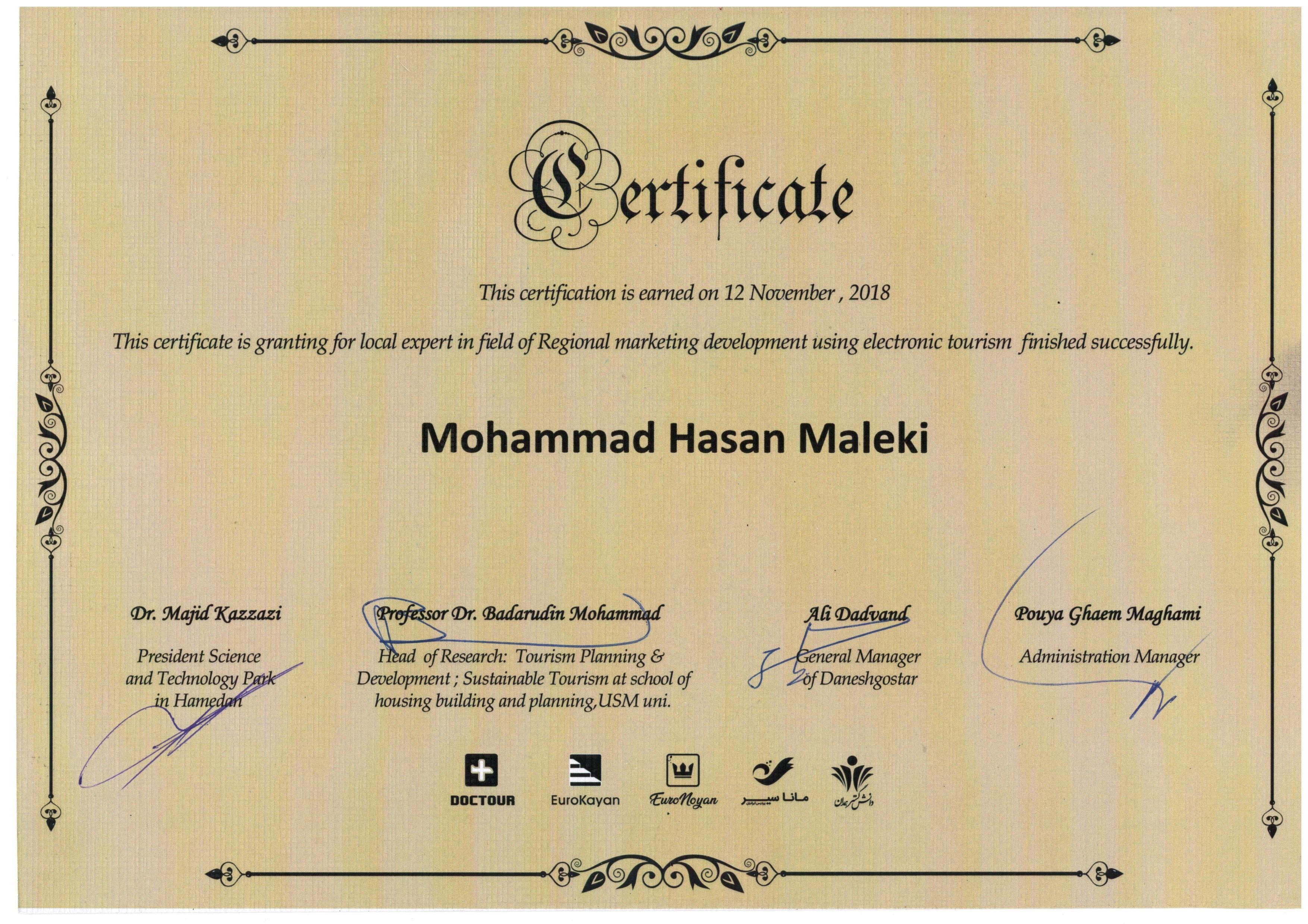 Regional marketing development tourism